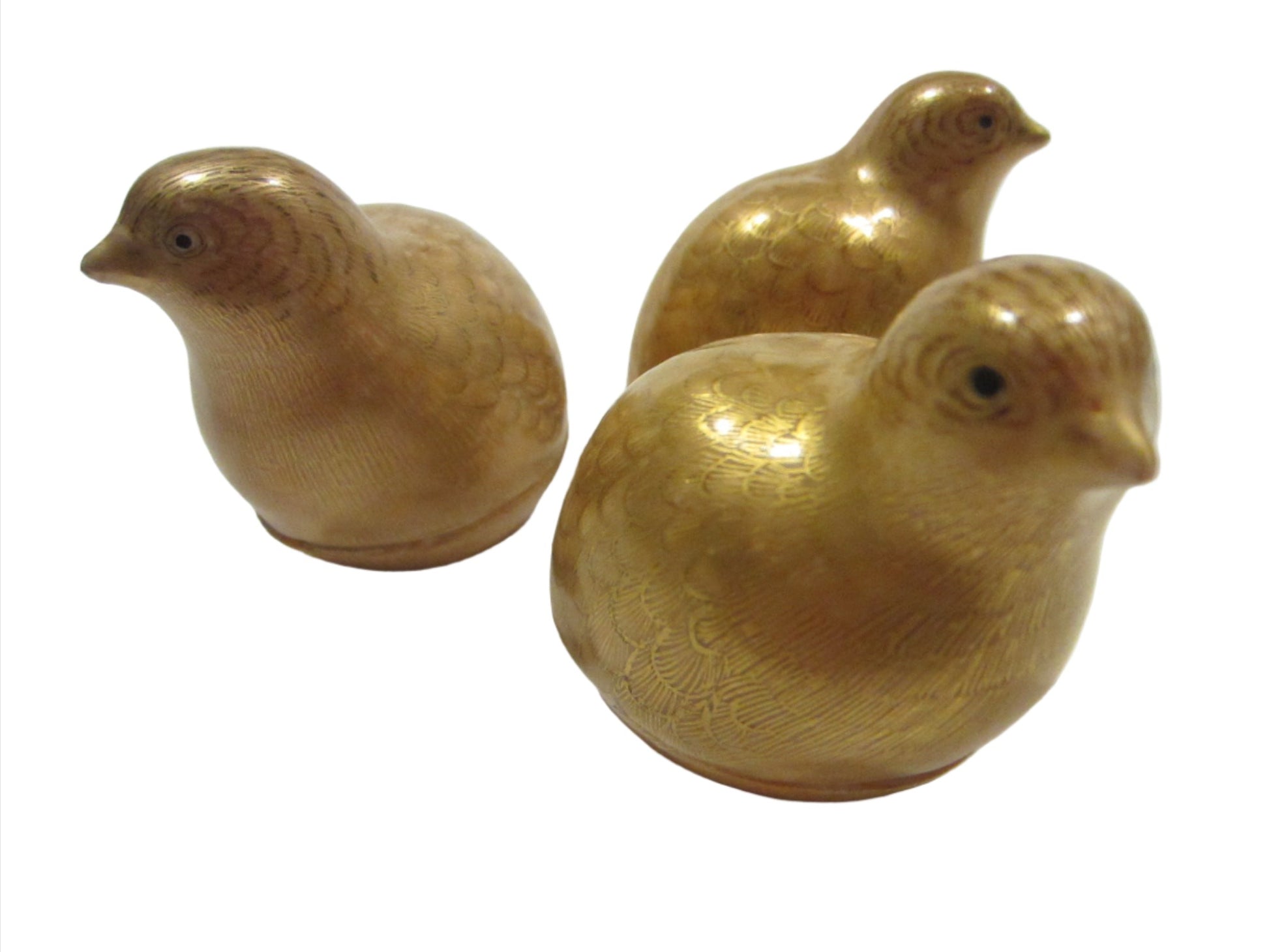 Soko China Golden Quails Set Vintage Hand Painted Open Salts