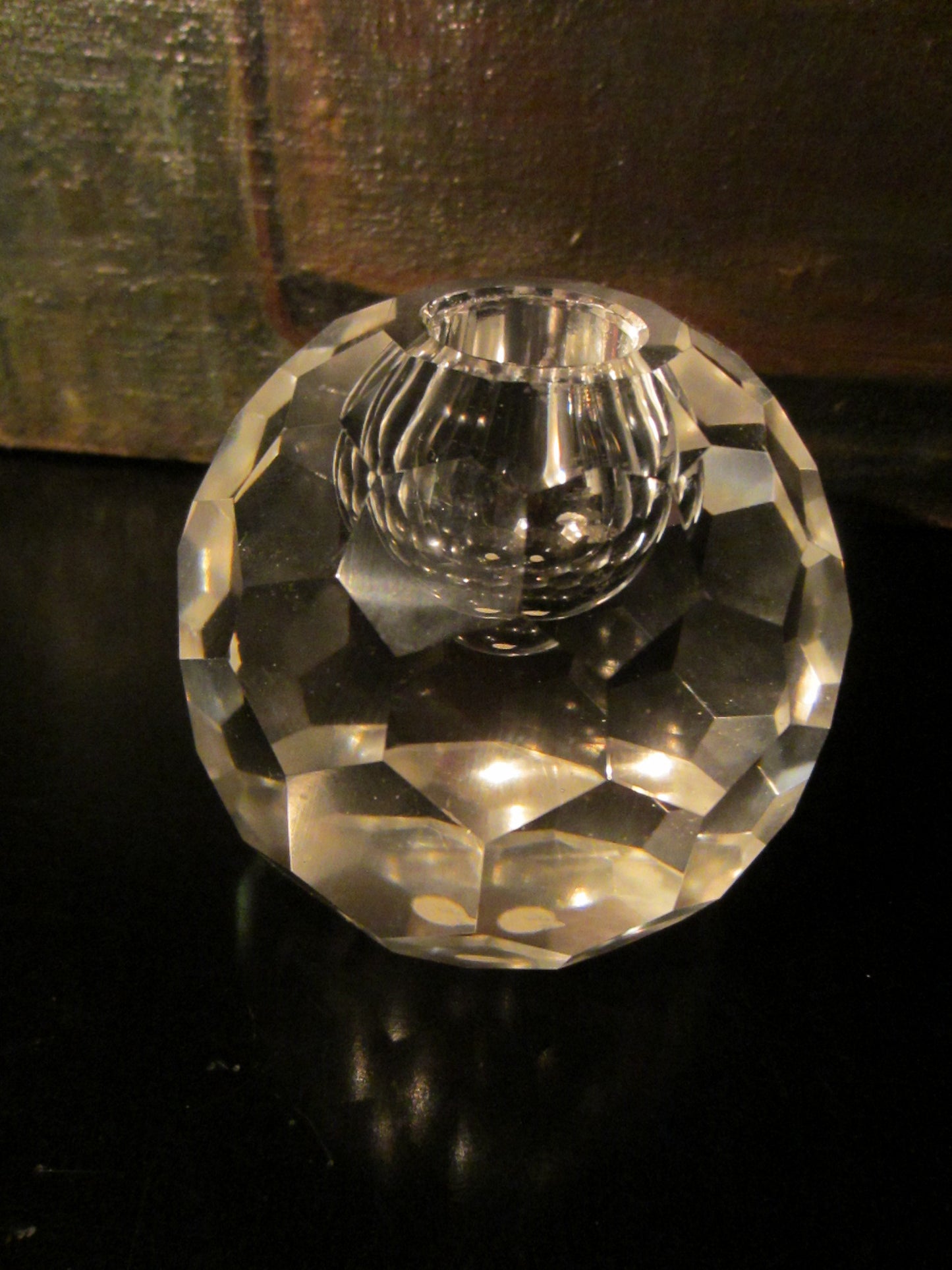 Japanes Post House Crystal Globe Candle Holder - Designer Unique Finds 