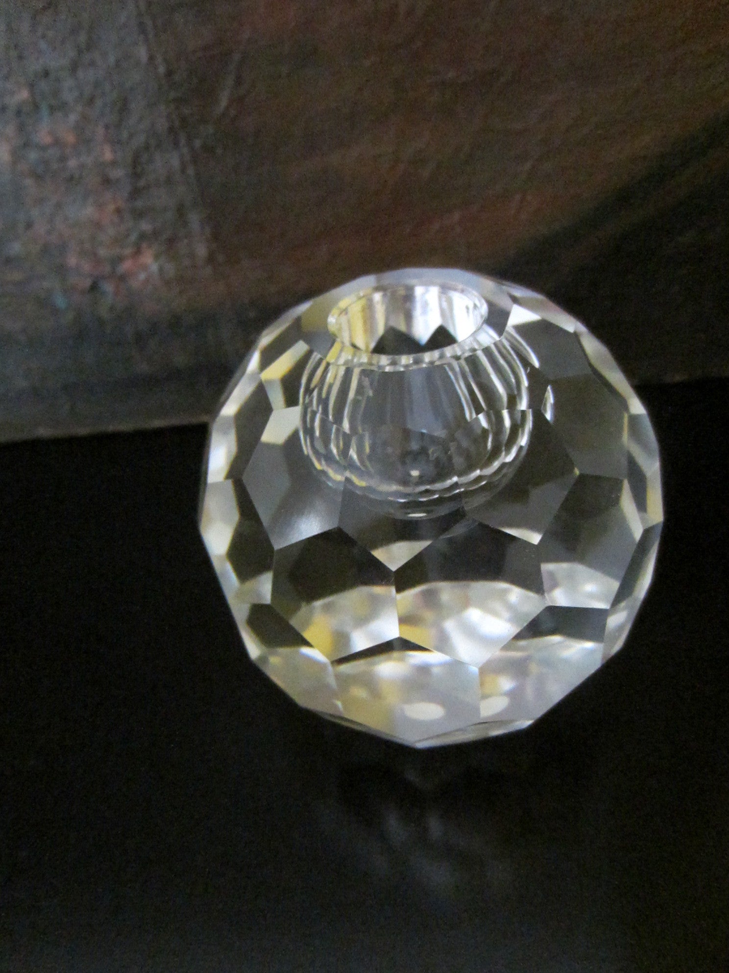 Japanes Post House Crystal Globe Candle Holder - Designer Unique Finds 