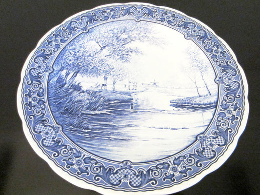 Royal Sphinx Boch Blue Delft Charger Transfer Dutch Landscape - Designer Unique Finds 