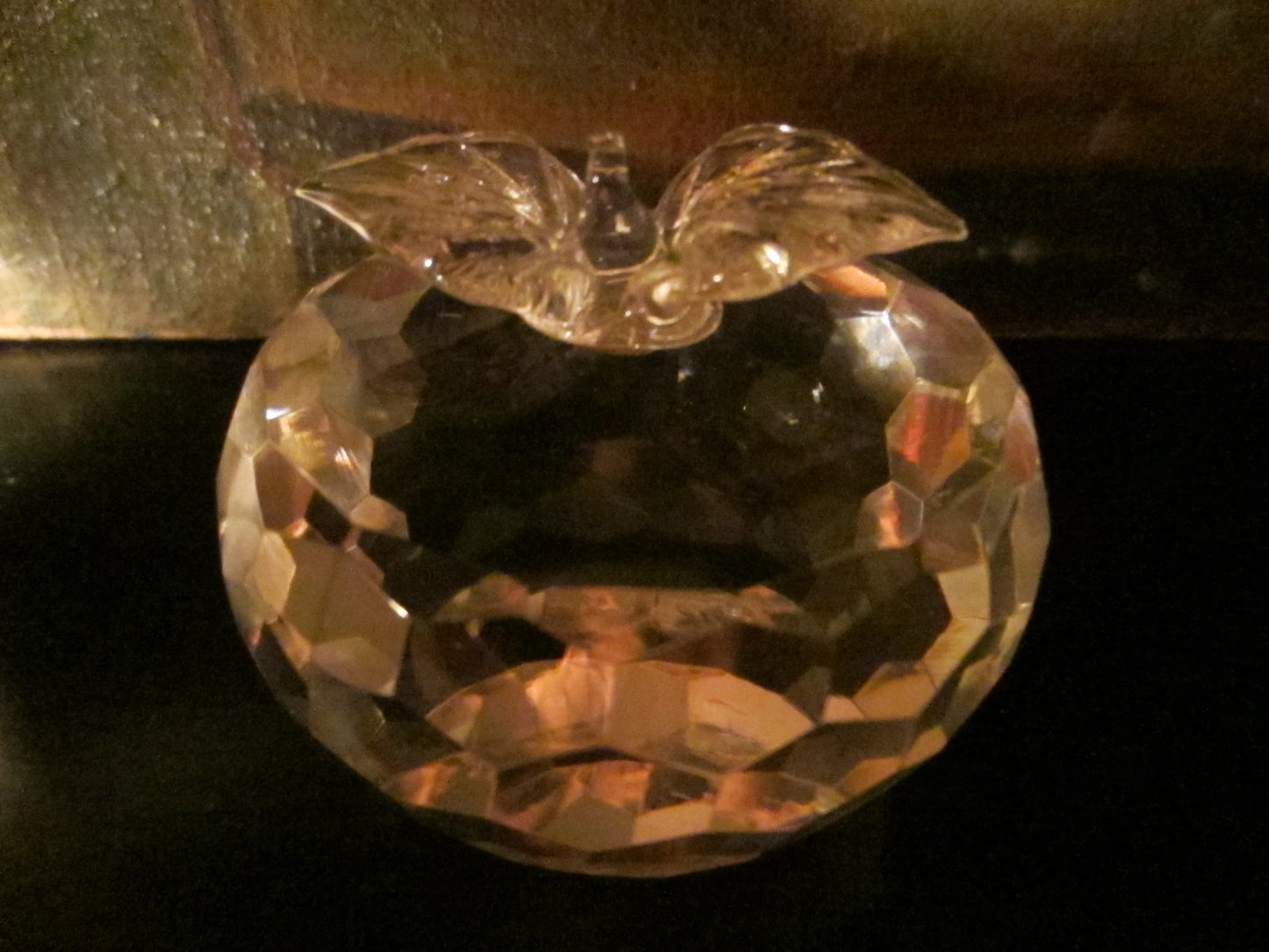 Swarovski Crystal Stemmed Apple Paperweight