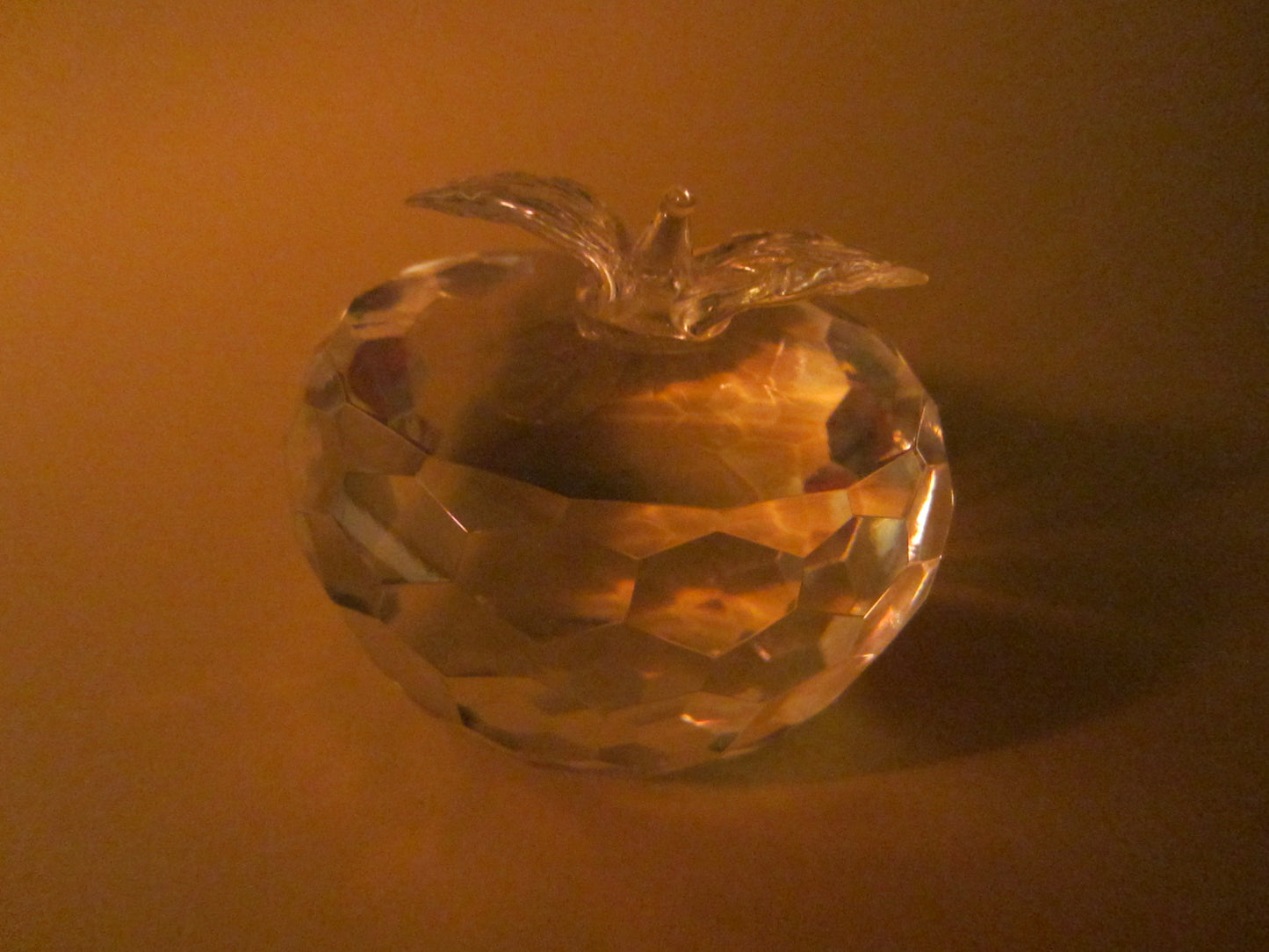 Swarovski Crystal Stemmed Apple Paperweight