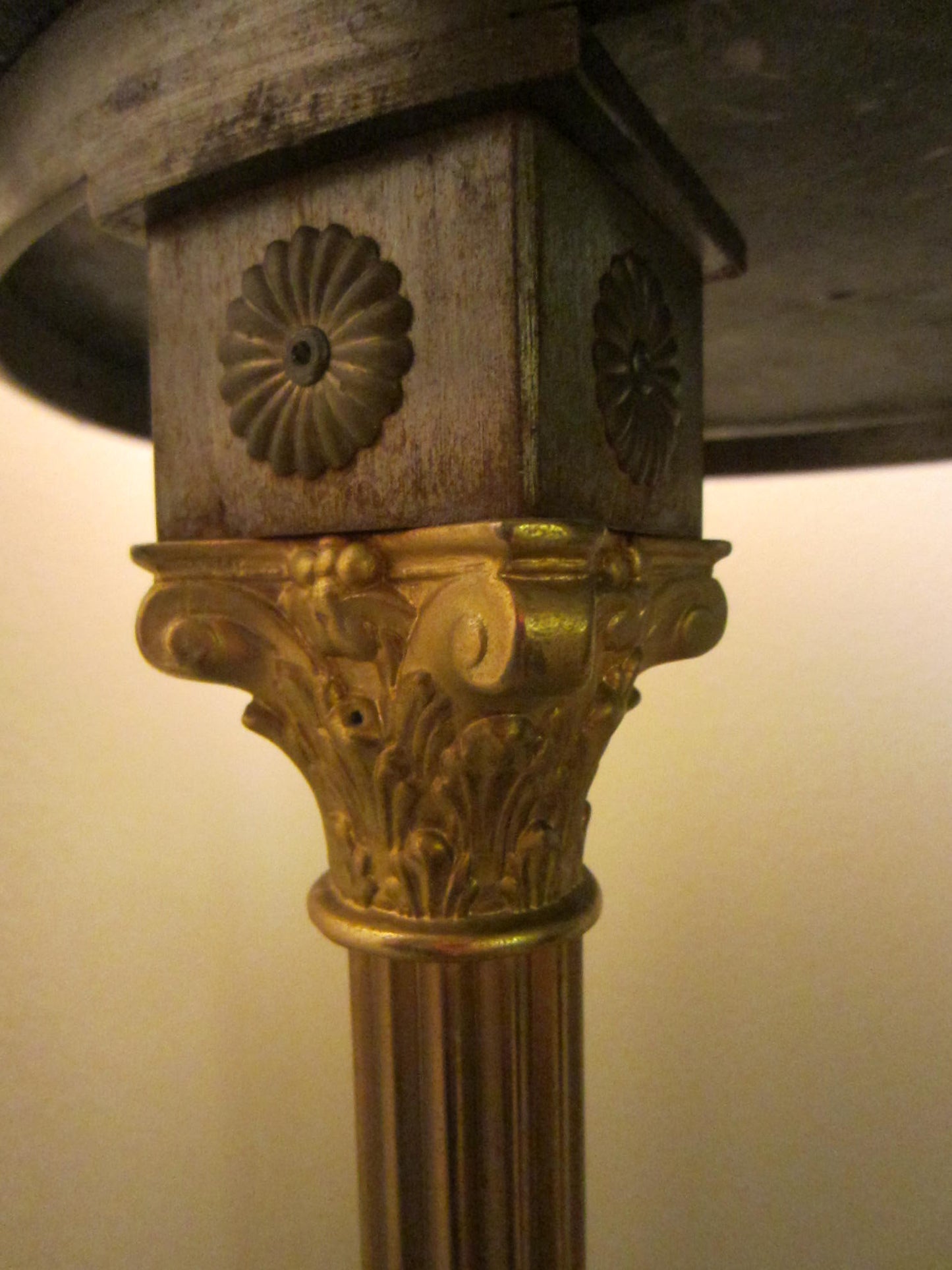 Georgian Tripod Stand Partial Gilt Bronze English Paw Stone Top Pedestal - Designer Unique Finds 