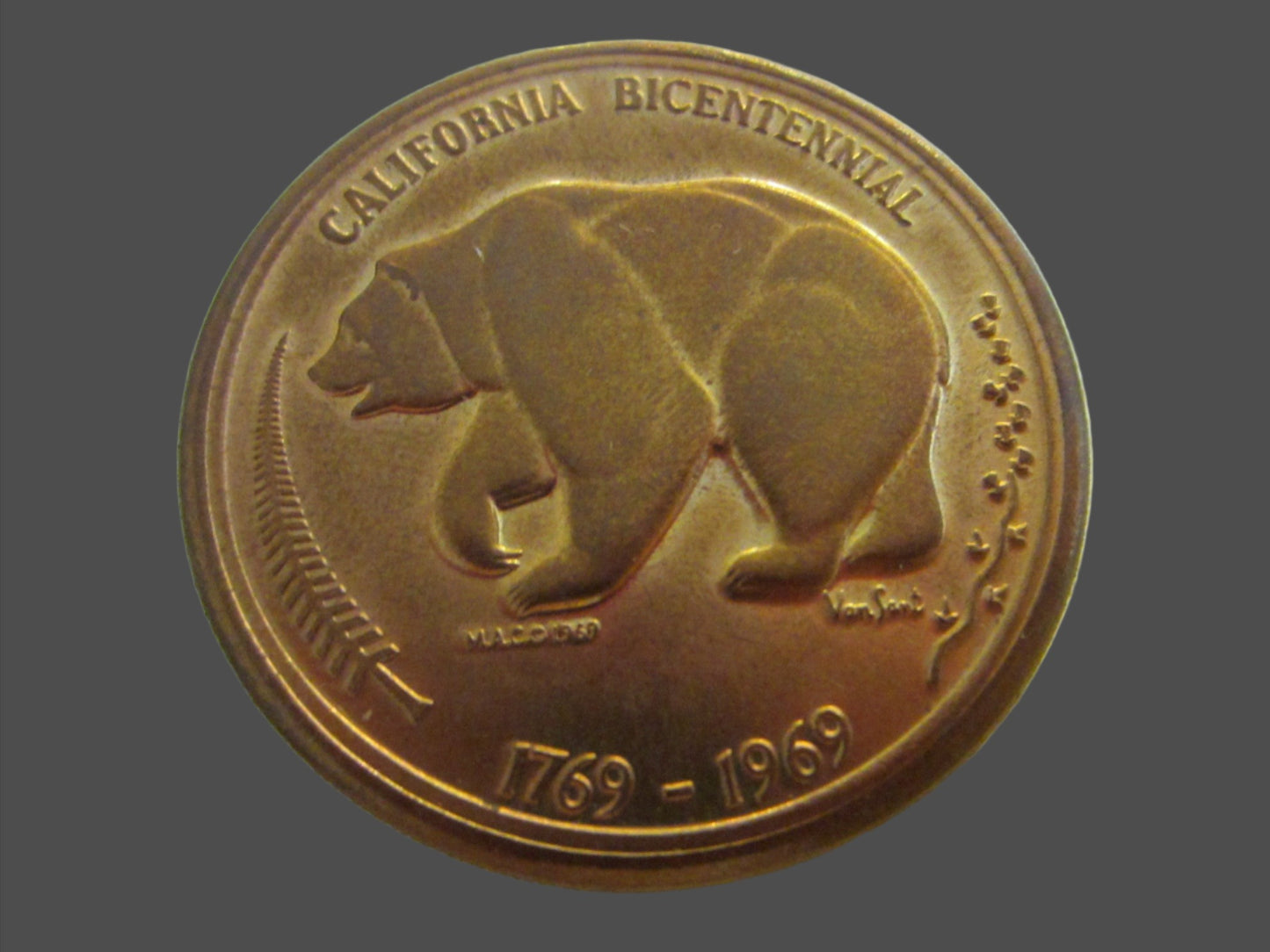 California Bicentennial Coins The Golden Land Mid Century Medals - Designer Unique Finds 
 - 4