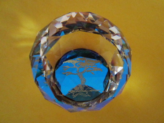 Monterrey California View Crystal Swarovsky Modern Miniature Paperweight - Designer Unique Finds 