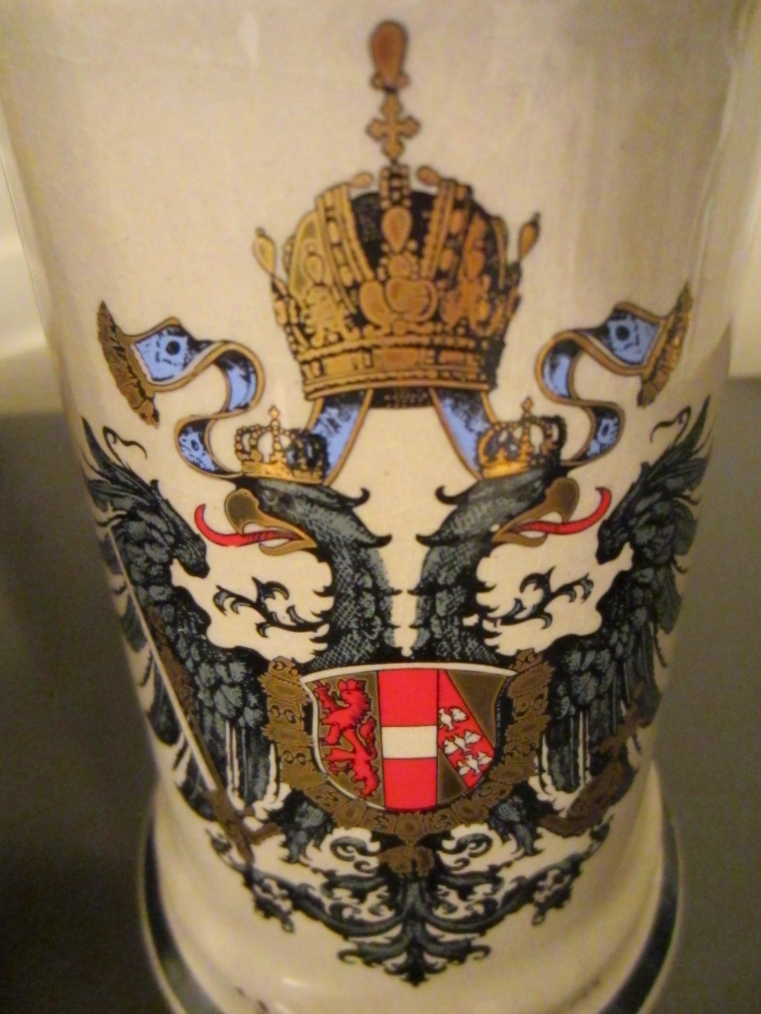 Handmalerei Original King Vienna Austria Hand Painted Bisque Luster Mug - Designer Unique Finds 