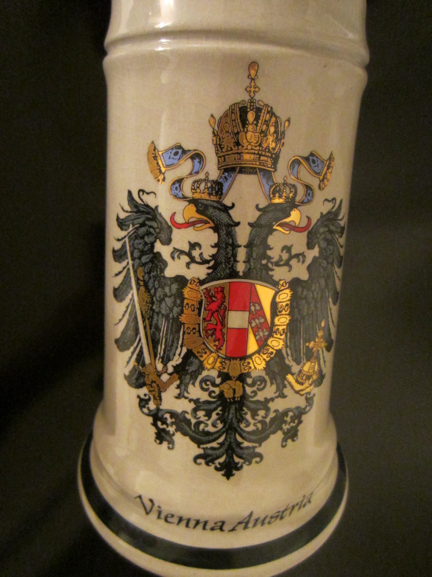 Handmalerei Original King Vienna Austria Signed Luster Mug