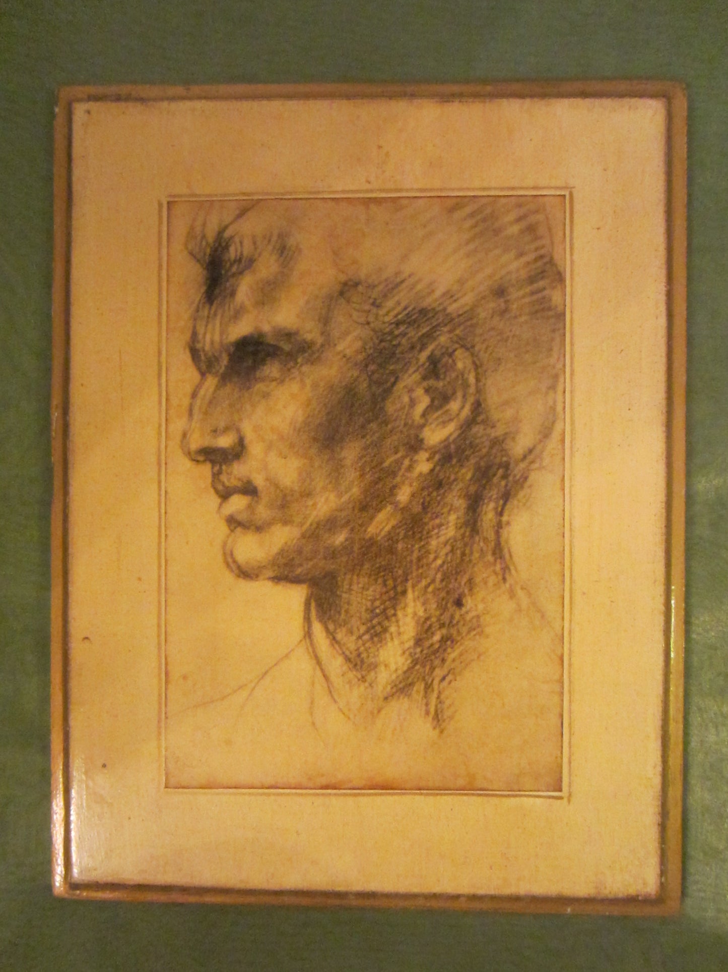 Florentine Portrait Print By Italian Artisan On Panel Scripted