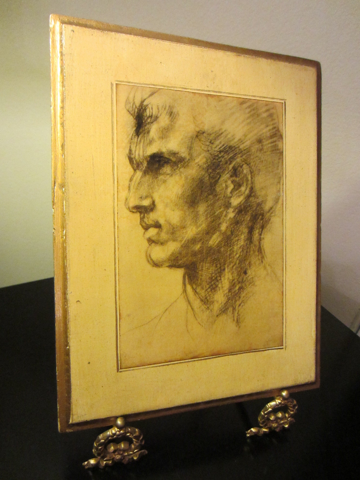 Florentine Portrait Print Plaque Panel Made By Italian Artisan - Designer Unique Finds 
 - 2