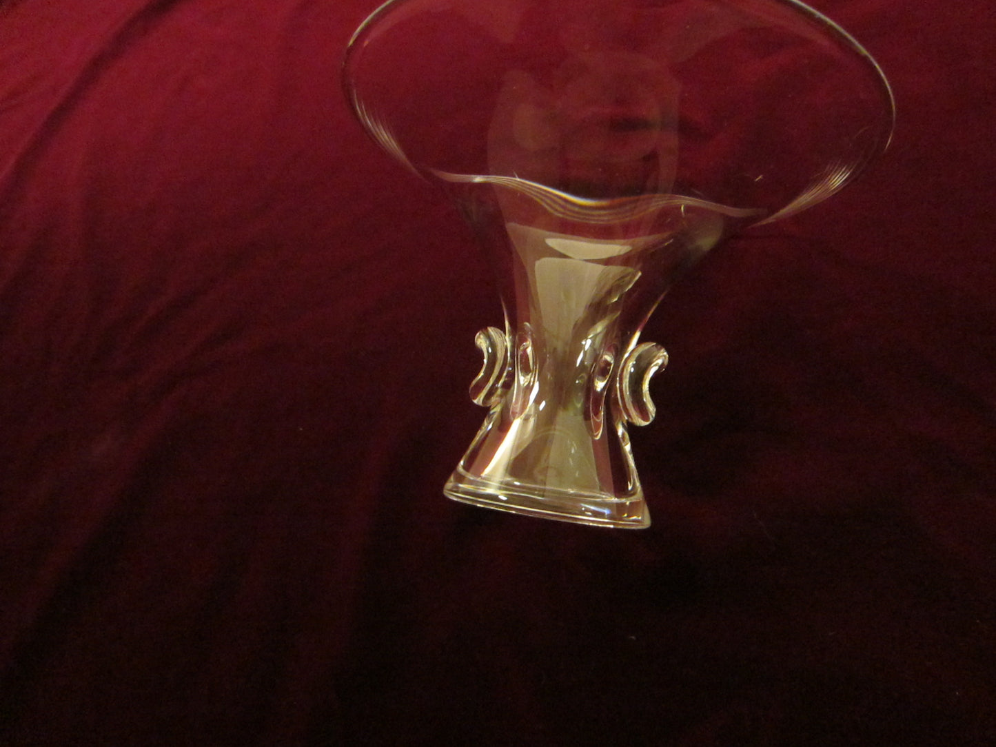 Steuben Glass Signed Pedestal Bouquet Stem Vase