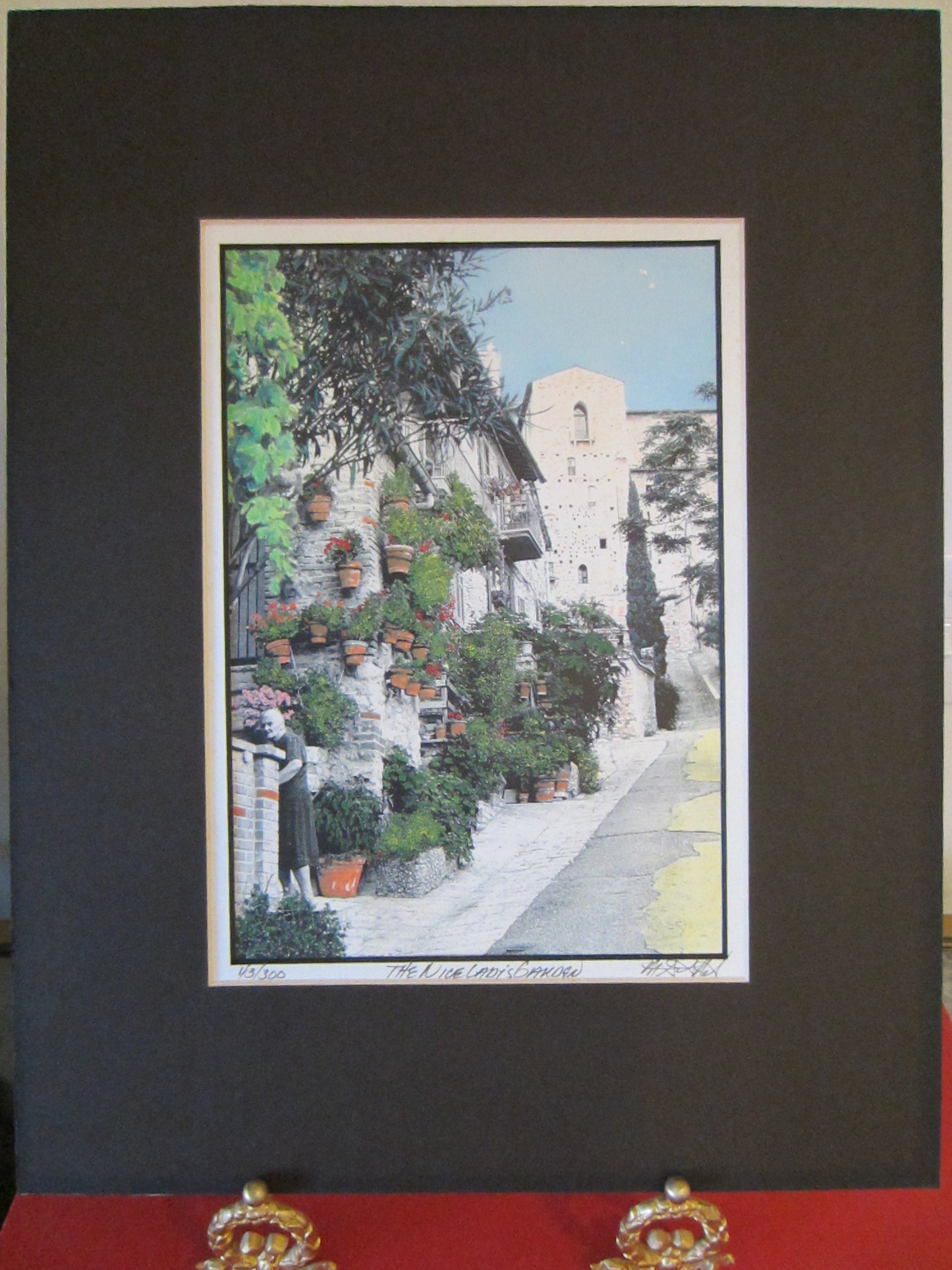 The Nice Lady Garden Limited Edition Signed Landscape Lithograph - Designer Unique Finds 