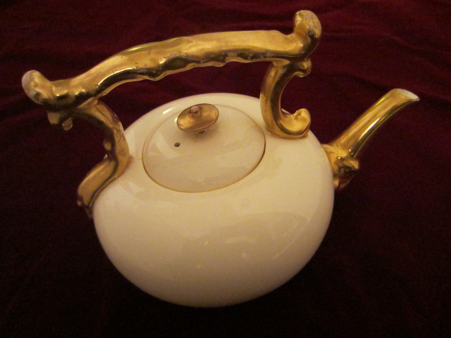 Coalport Teapot White Porcelain Gilt Decoration England - Designer Unique Finds 
 - 3