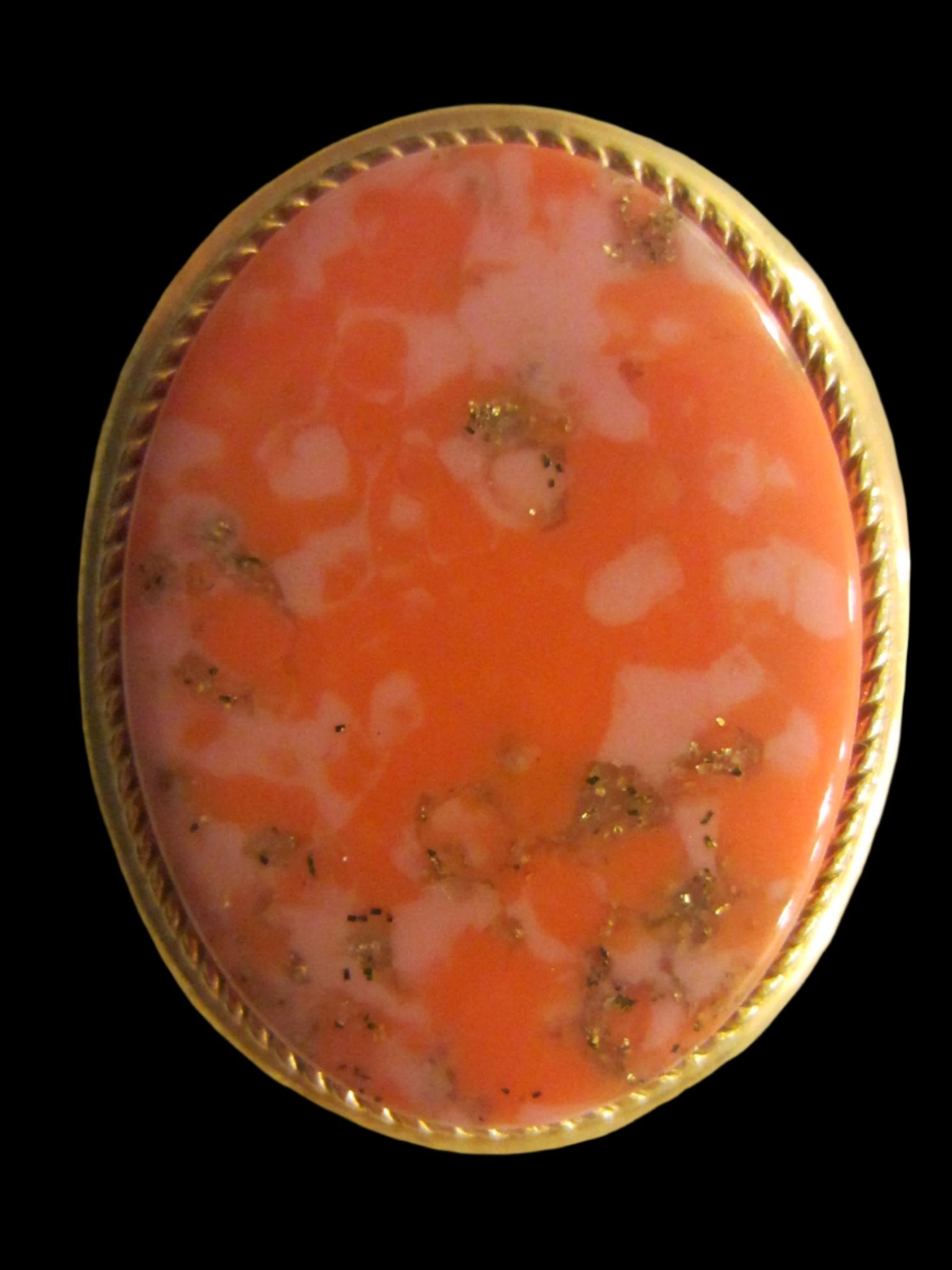 Sarah Coventry Pendant Brooch Confetti Coral - Designer Unique Finds 
 - 5