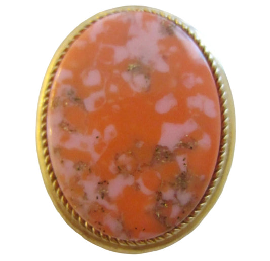 Sarah Coventry Pendant Brooch Confetti Coral - Designer Unique Finds 
 - 3