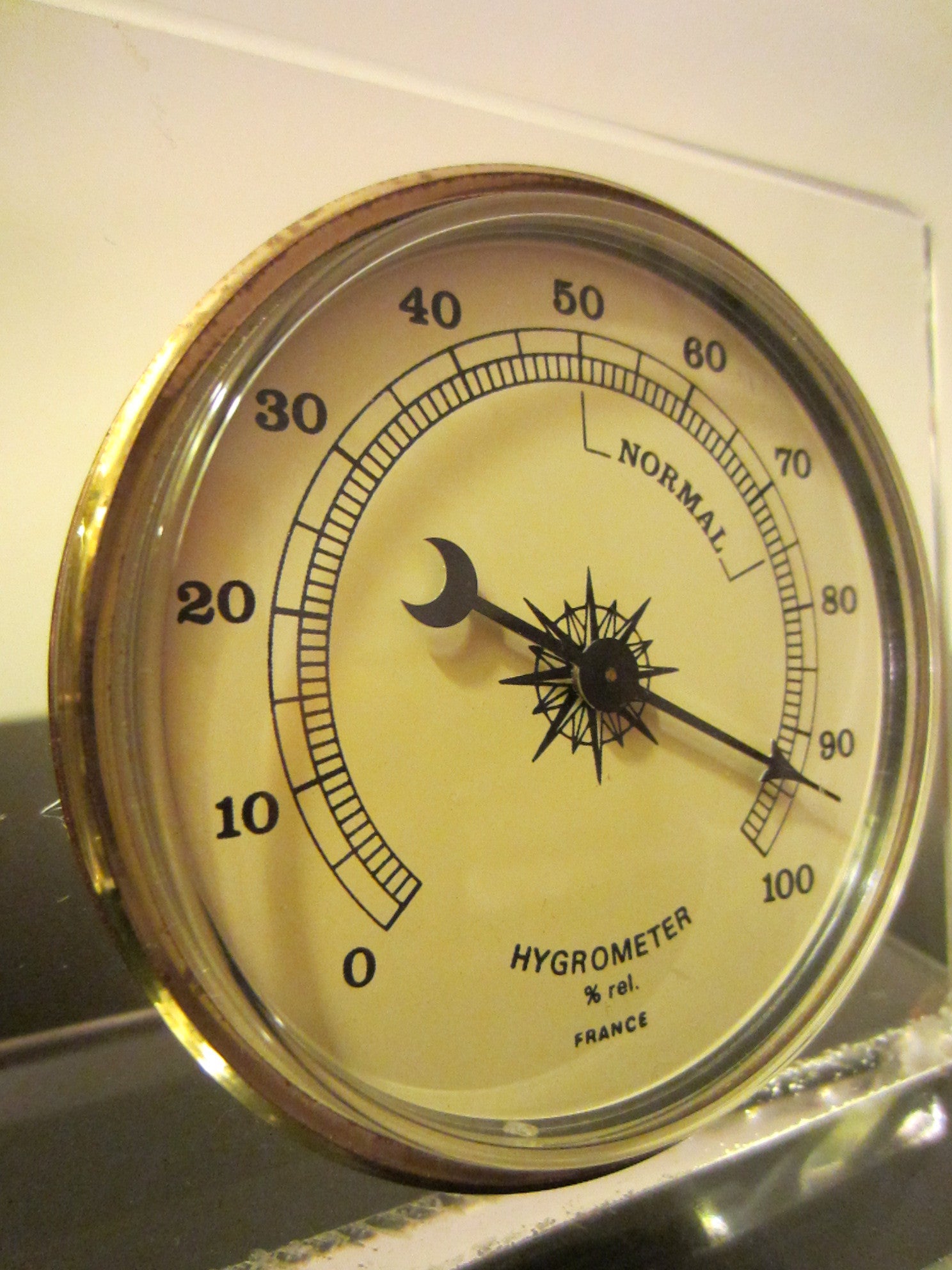 Lucite Millibars France Desktop Barometer Thermometer Hygrometer - Designer Unique Finds 
 - 5