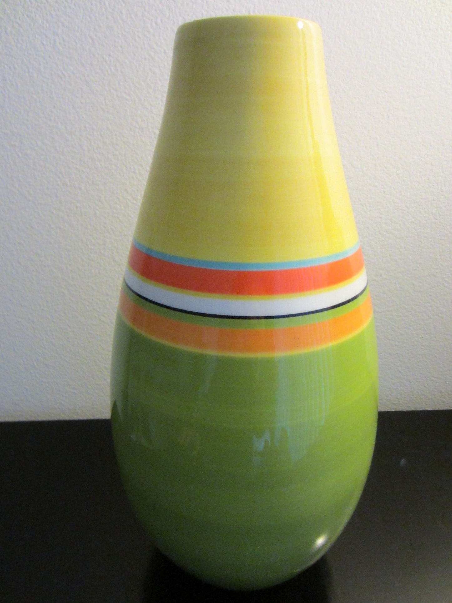 Crate and Barrel Portugal Modern Porcelain Colorful Vase - Designer Unique Finds 