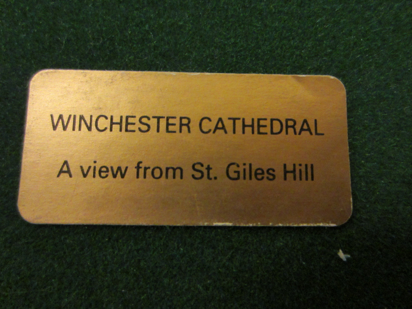 Winchester Cathedral English Glass Paperweight View From St Giles Hill - Designer Unique Finds 