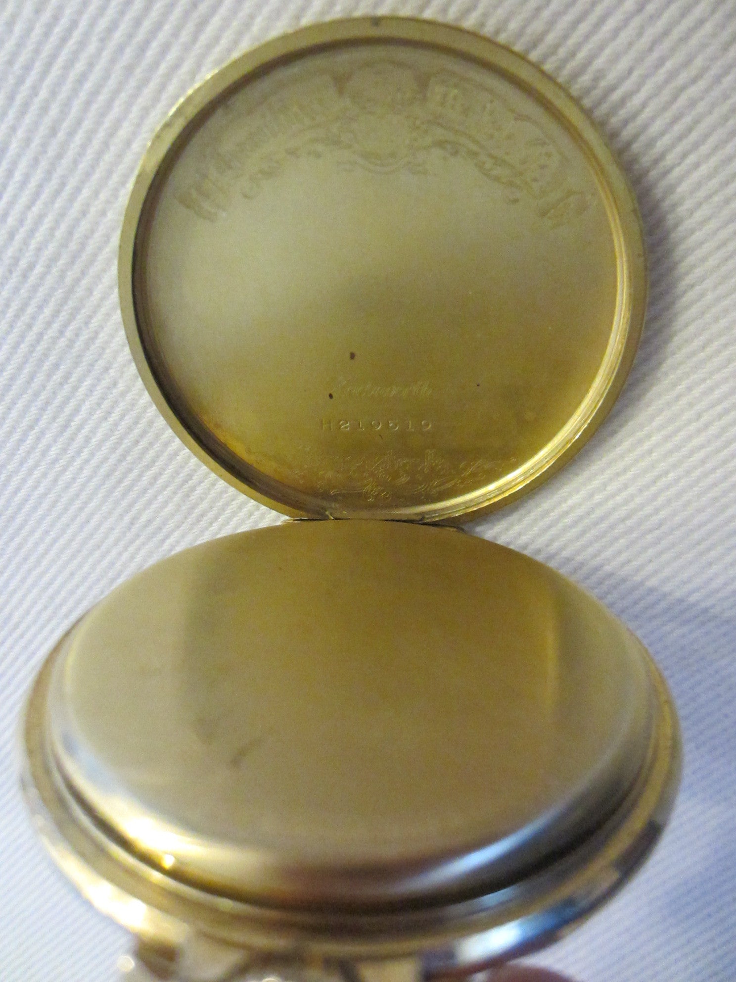 Hamilton Pocket Watch Wadsworth Case Gold Filled Scripted - Designer Unique Finds 
 - 9