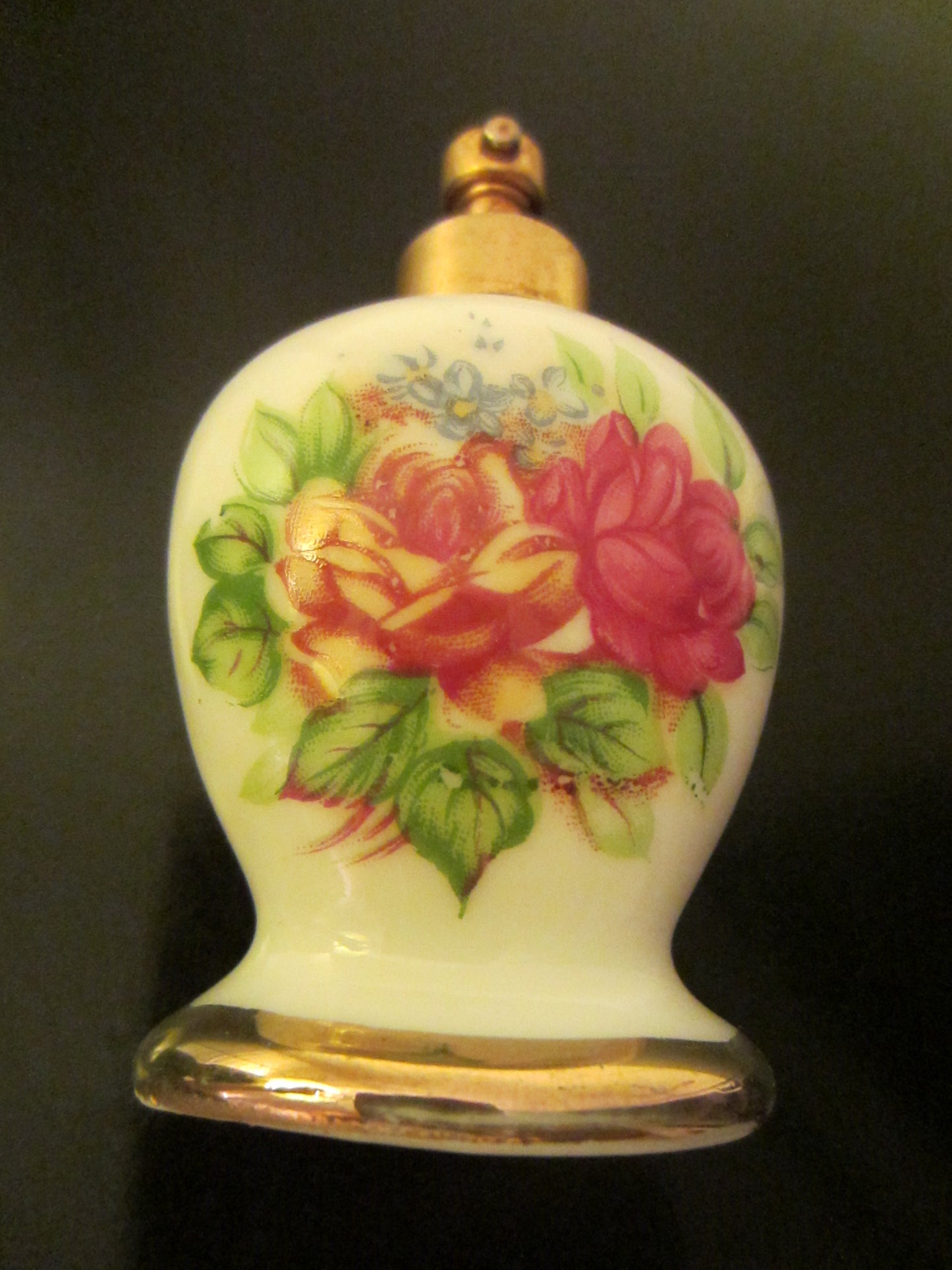 Atomizer Porcelain American Pink Rose Perfume Bottle