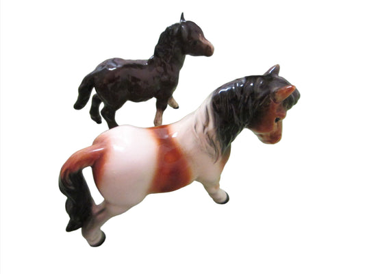 Goebel West Germany Companion Brown Equestrian Ceramic Horses - Designer Unique Finds 