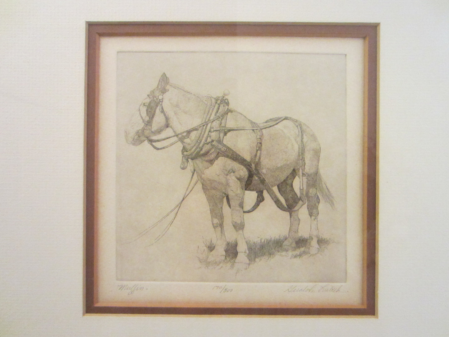 Muffin By Gerald Lubeck Signed Limited Edition Horse Lithograph - Designer Unique Finds 