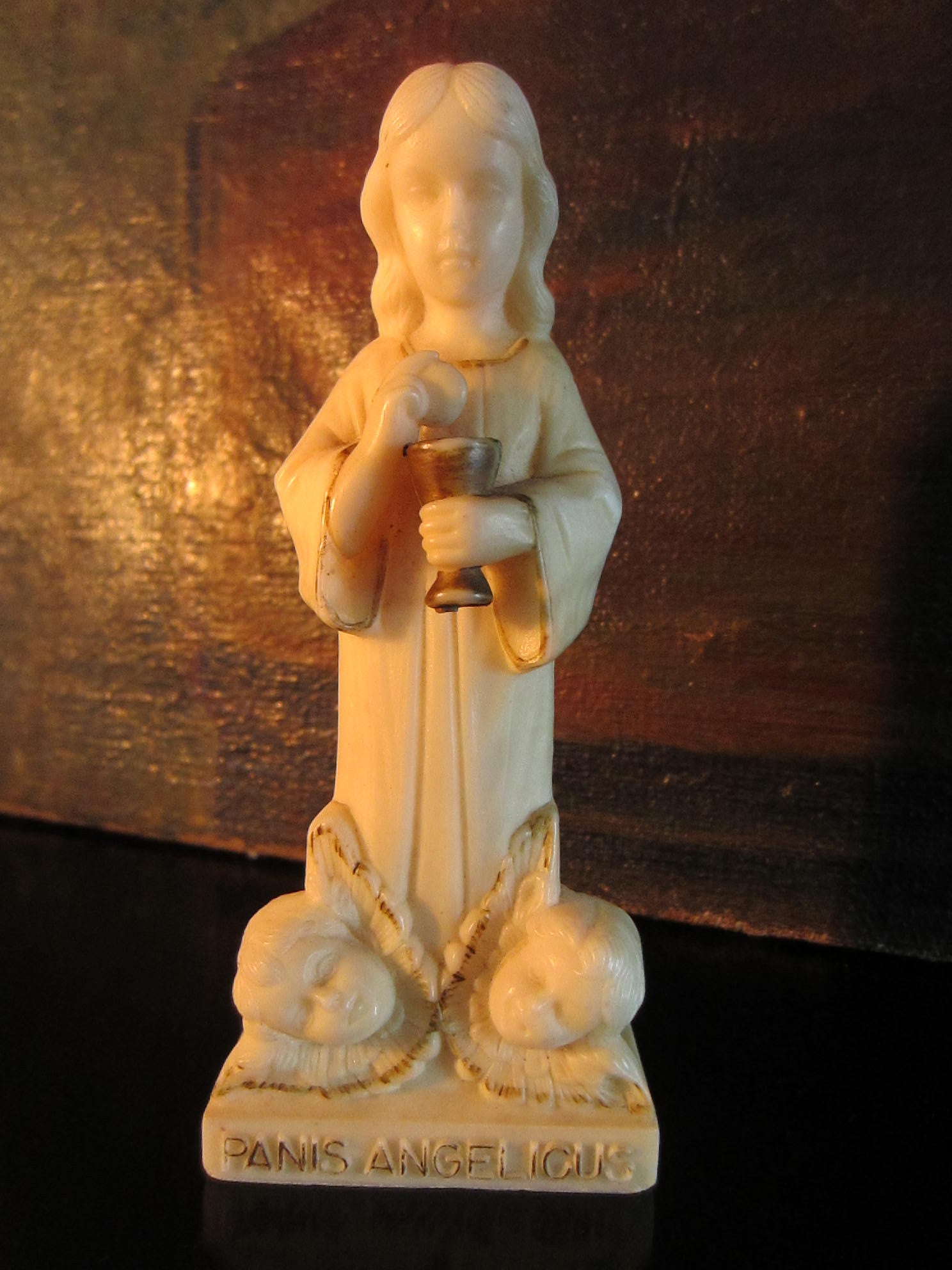 Panis Angelicus Mid Century Religious Figure - Designer Unique Finds 