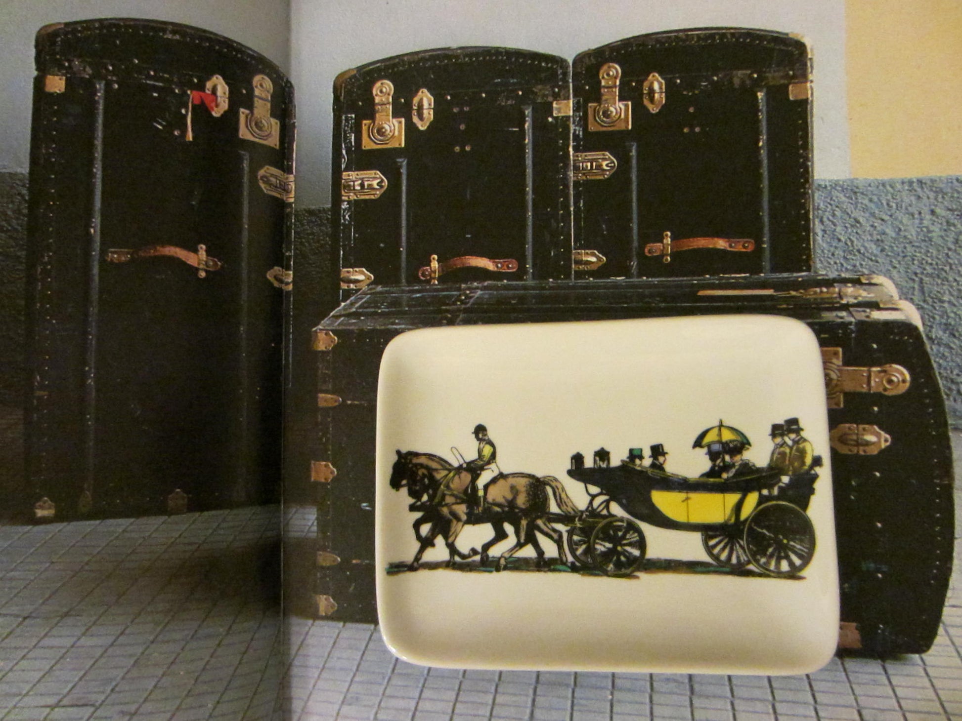 Fornasetti Milano Equestrian Ceramic Tray - Designer Unique Finds 
 - 1