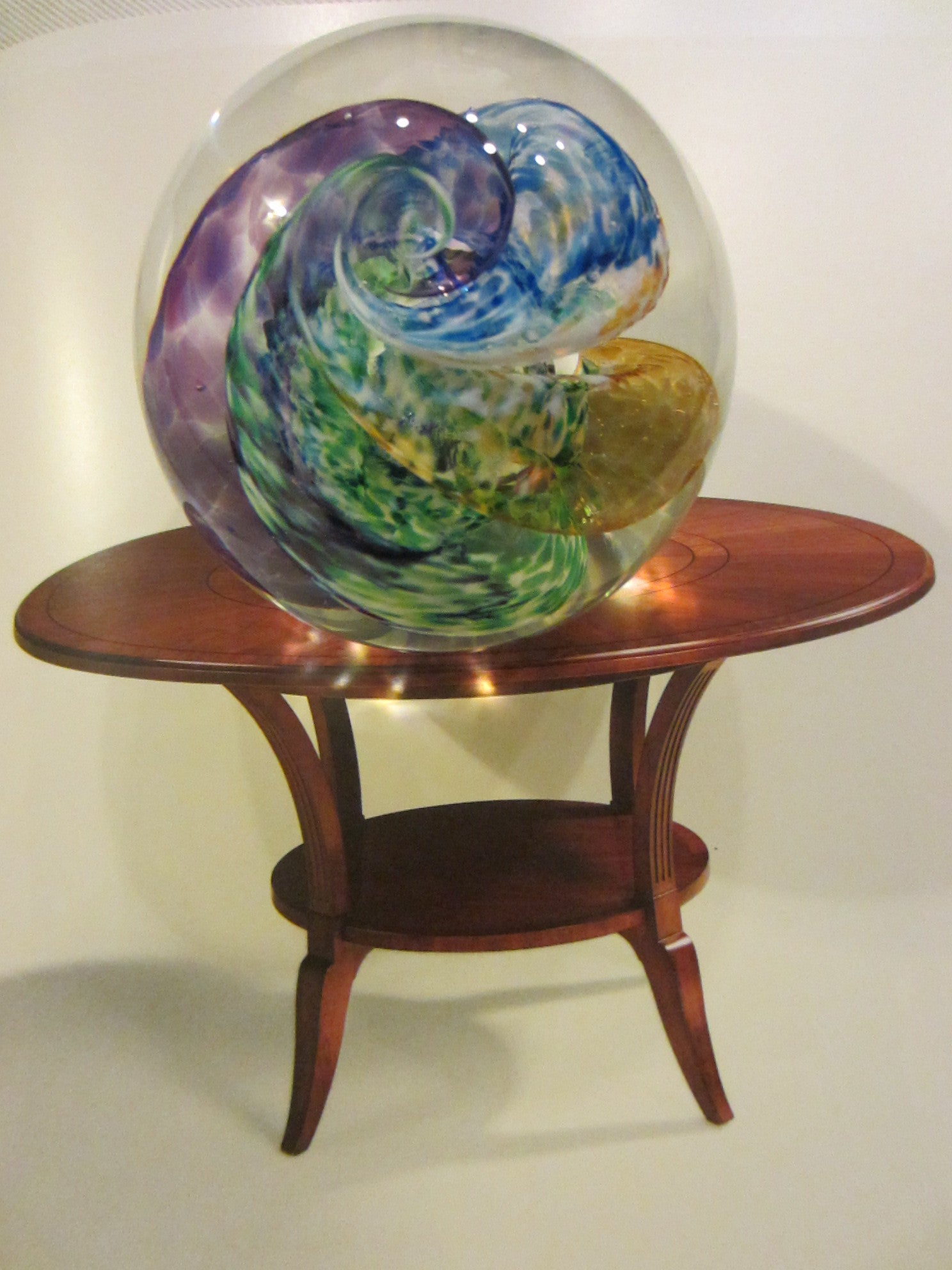 Selkirk Studio Glass Paperweight Hand Made in Scotland Signed - Designer Unique Finds 