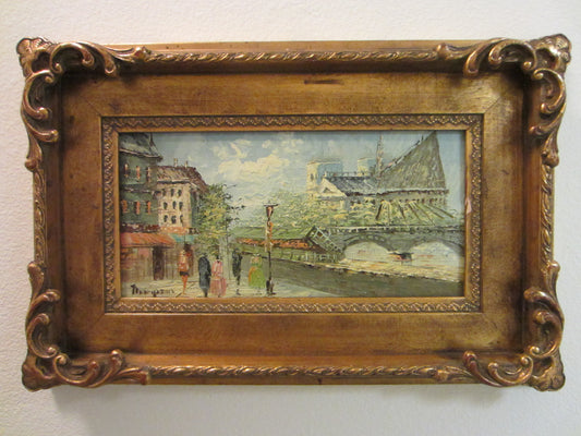 Thompson Paris City View Signed Oil On Panel - Designer Unique Finds 