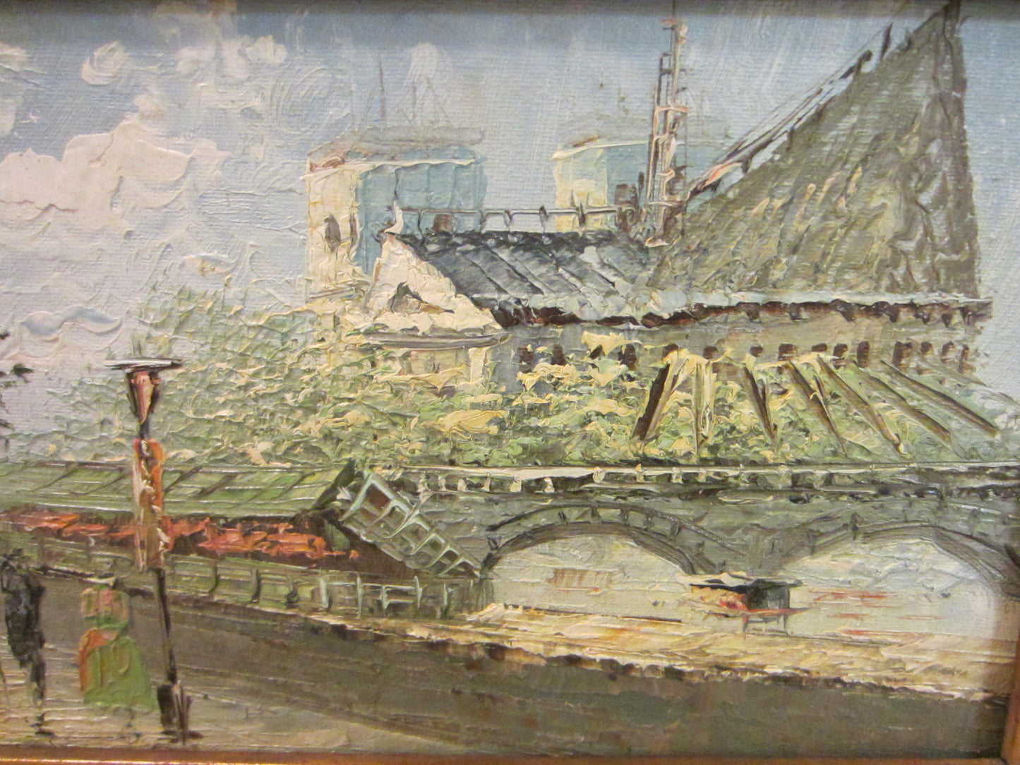 Thompson Paris City View Signed Oil On Panel - Designer Unique Finds 