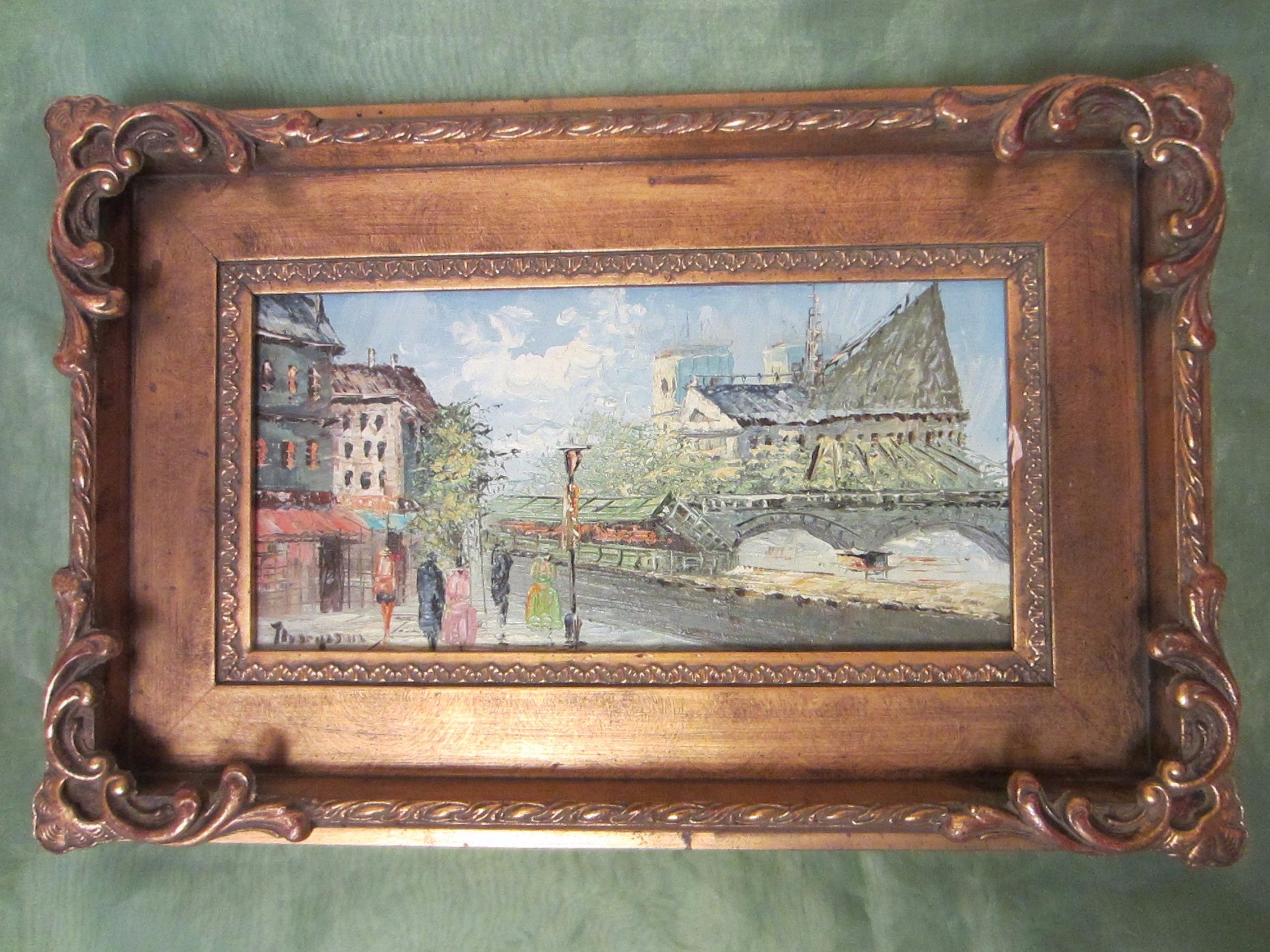 Thompson Paris City View Signed Oil On Panel - Designer Unique Finds 