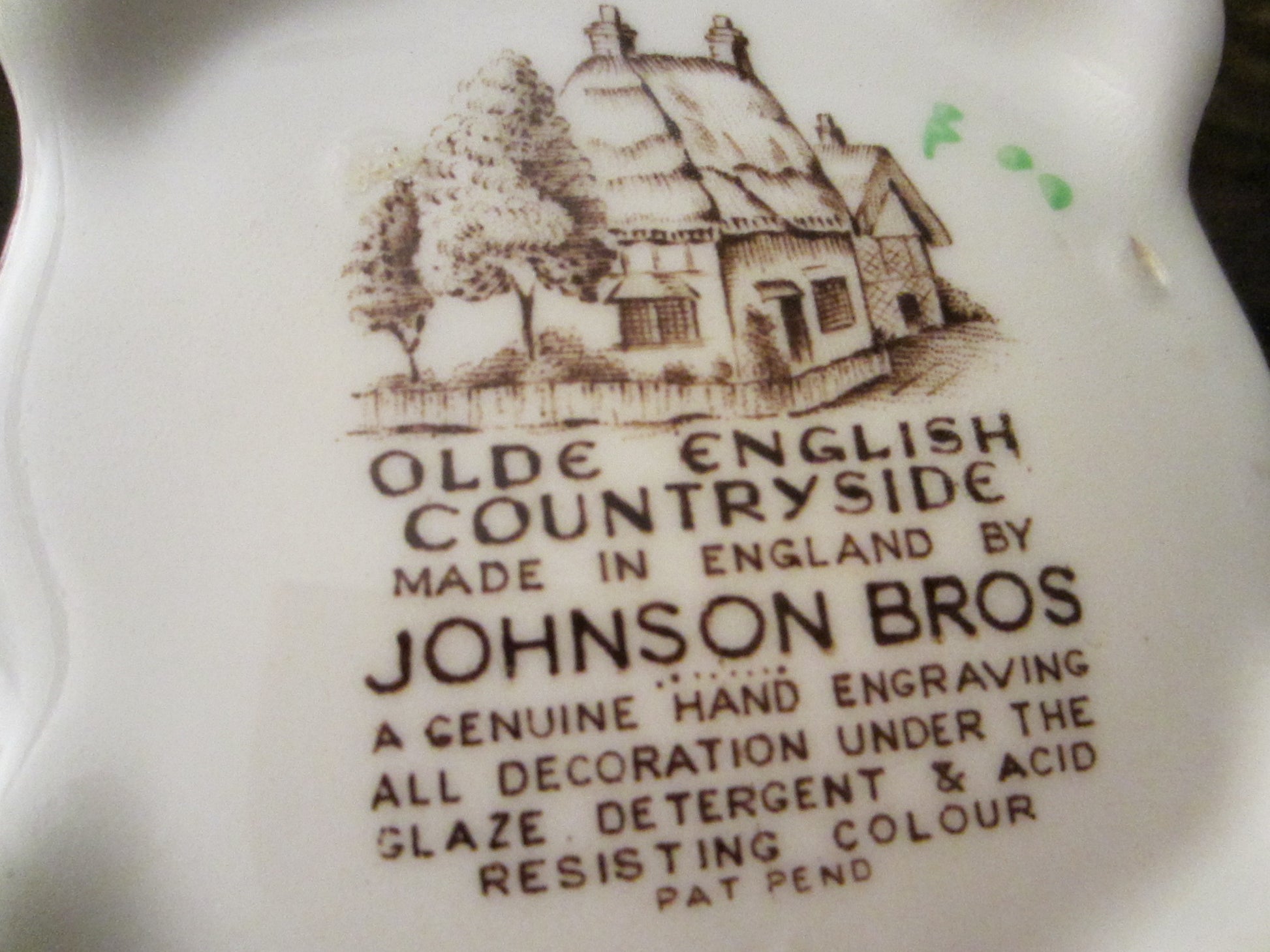 Olde English Countryside By Johnson Bros Hand Engraving Teapot - Designer Unique Finds 