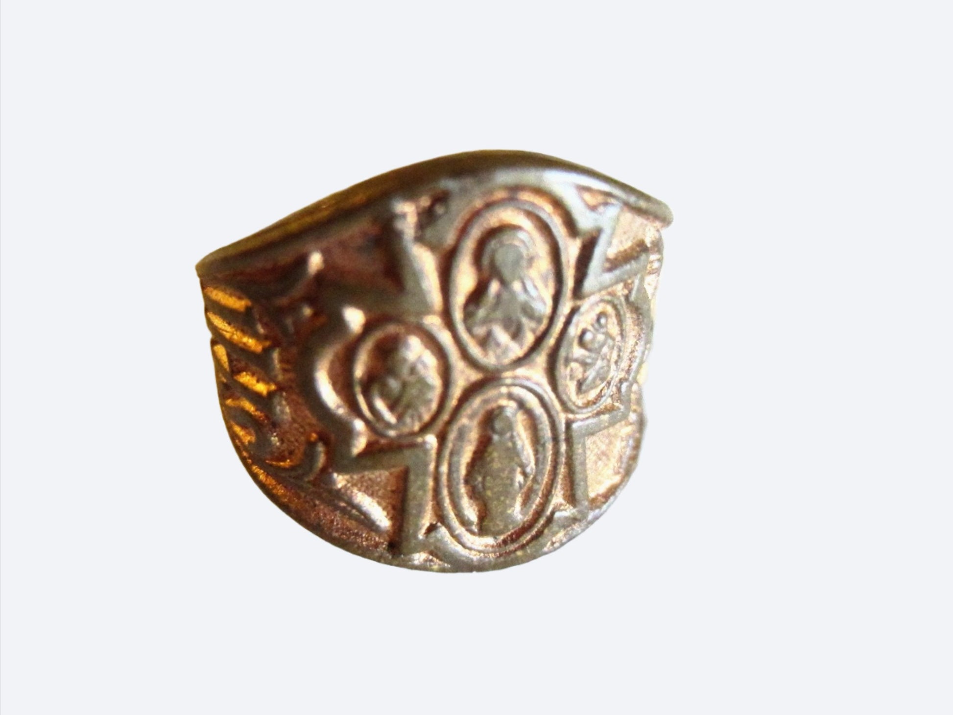 Masonic Adjustable Golden Metal Ring - Designer Unique Finds 