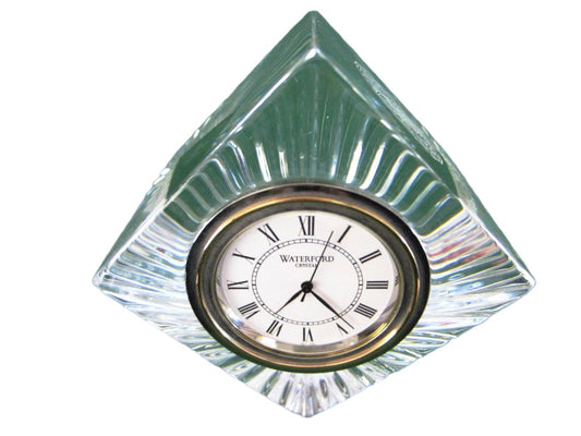 Ireland Waterford Crystal Clock Cube Block Trophy Exclusive - Designer Unique Finds 