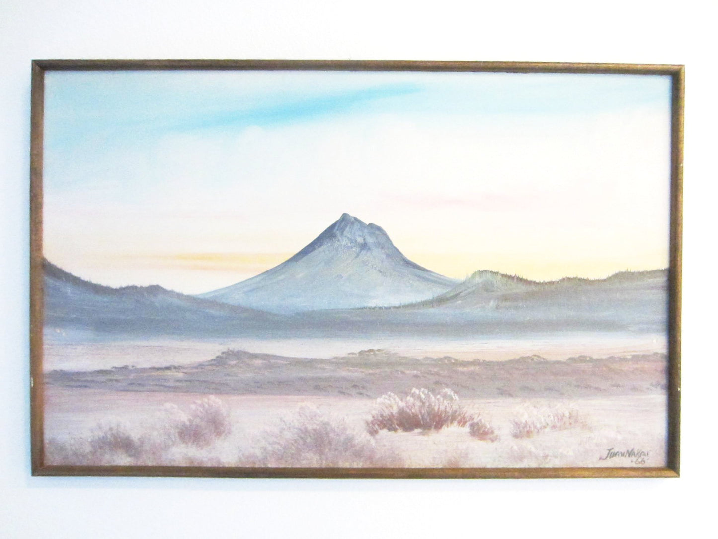 Juan Nakai Arizona Desert Landscape Signed Dated 1966 - Designer Unique Finds 