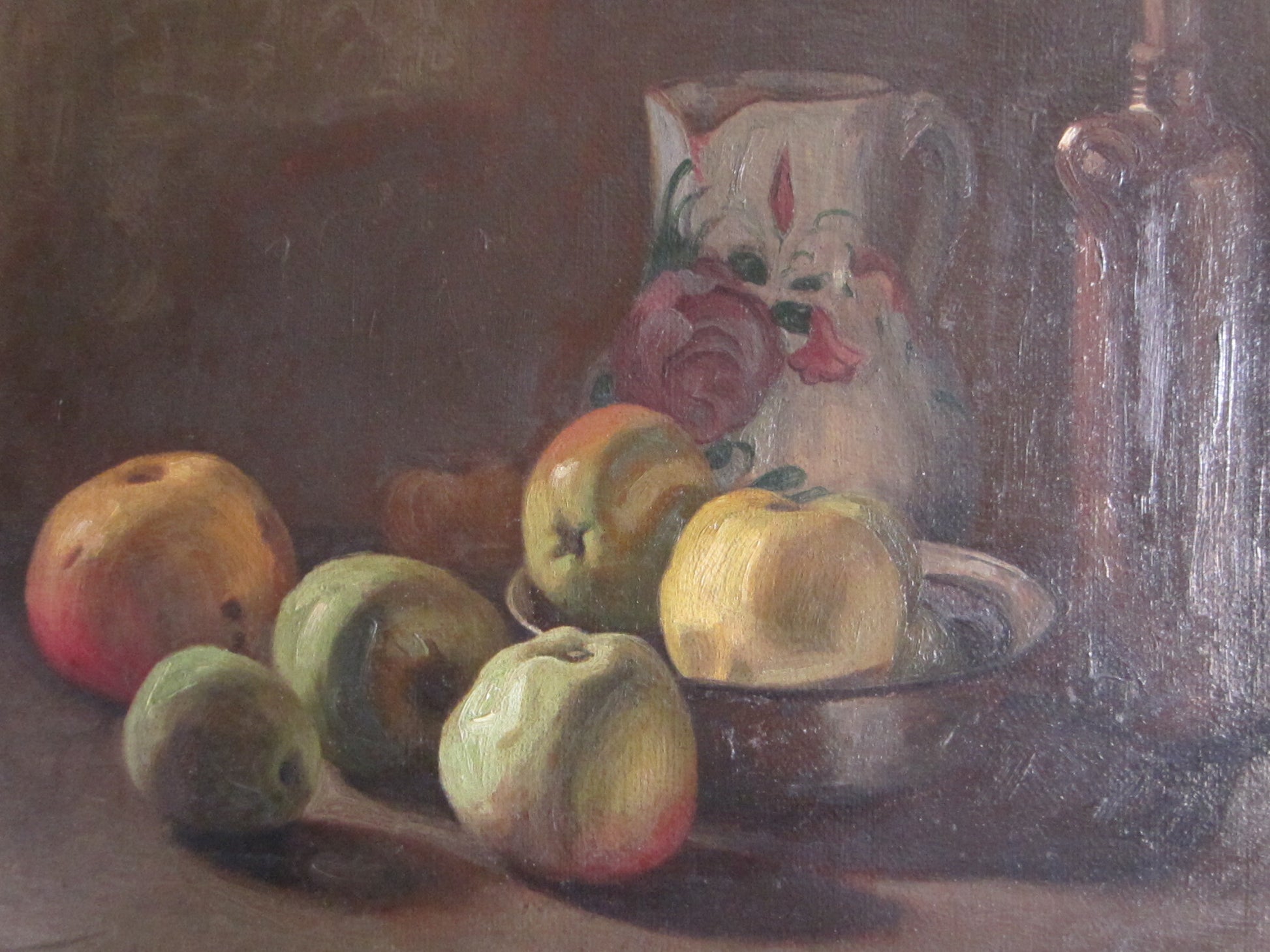 Wladimir Linde Russian Still Life Fruits Oil on Board - Designer Unique Finds 