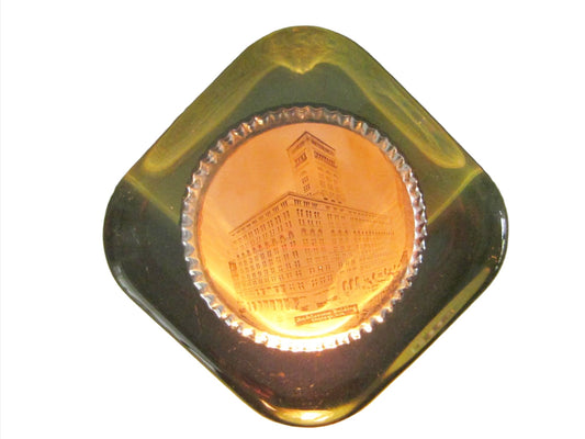 Pressed Glass Paperweight Auditorium Bldg Chicago Photograph - Designer Unique Finds 
 - 1