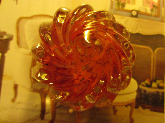 Orange Studio Glass Paperweight Artist Signed 2003 - Designer Unique Finds 