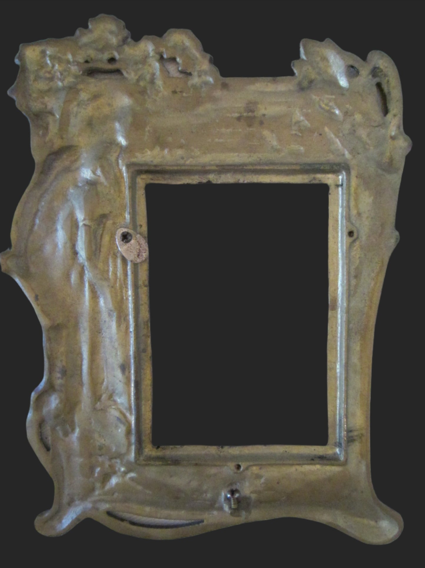 Neo Classical Style Figurative Brass Picture Frame