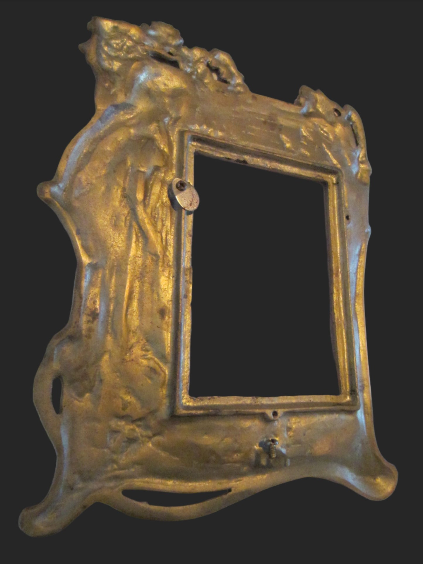 Neoclassical Style Brass Figurative Portrait Photo Frame - Designer Unique Finds 
 - 4