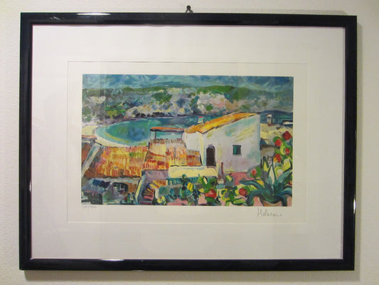 Claudio Malacarne Italy IL Golfo Del Sole Coastal Scene Signed Serigraph - Designer Unique Finds 
 - 3