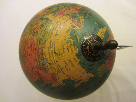 Legend Metal World Globe Wood Stand - Designer Unique Finds 