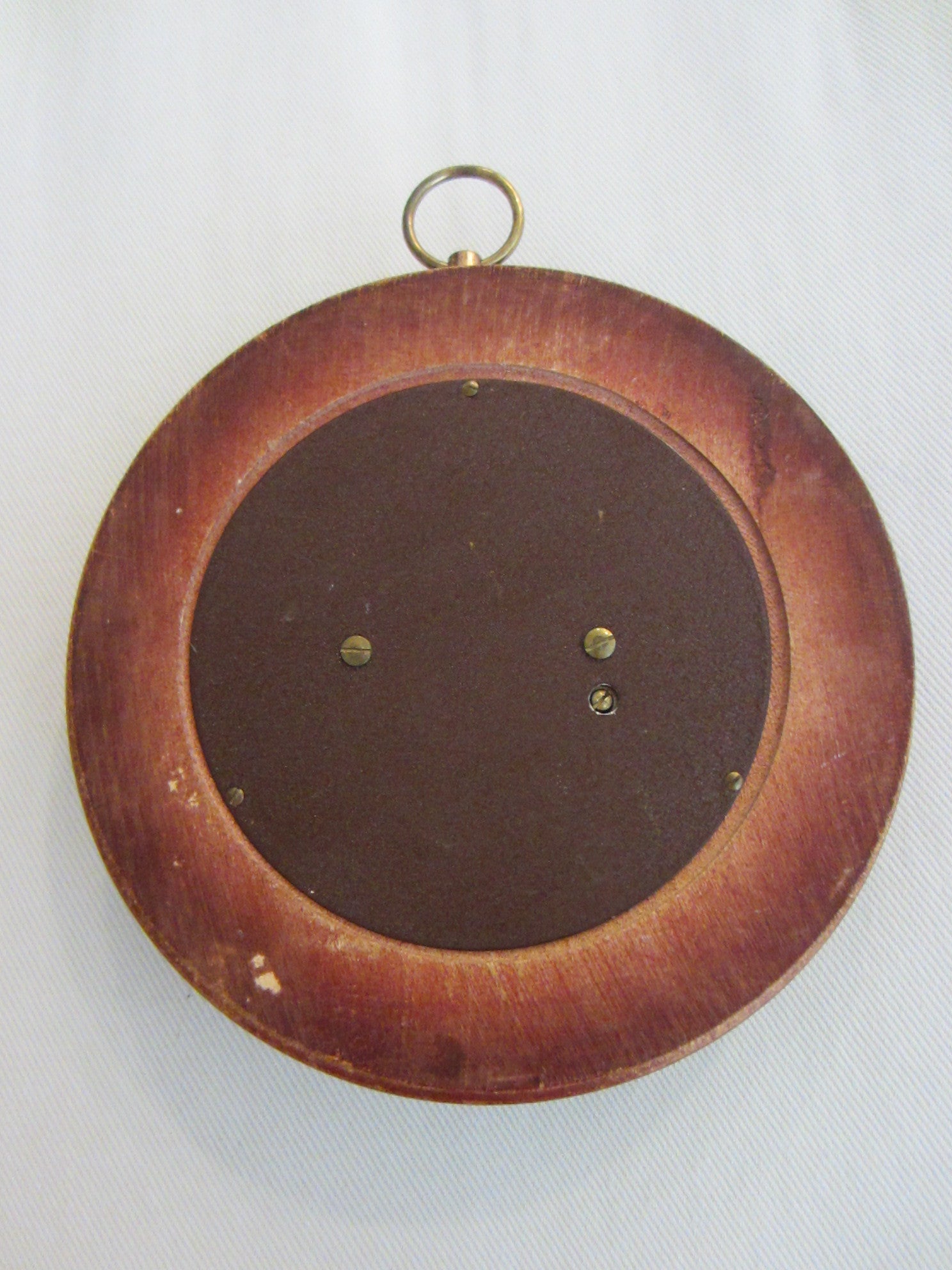 Mahogany Case Wall Barometer Germany Brass Hardware - Designer Unique Finds 