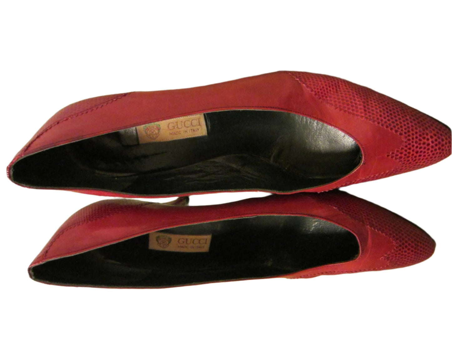 Gucci Made In Italy Red Vintage Shoes