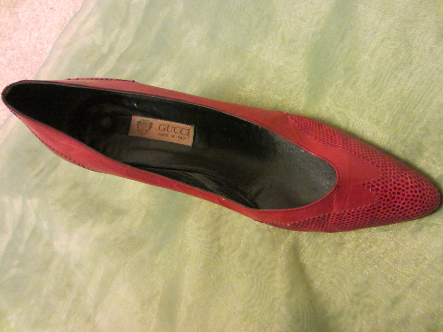 Gucci Made In Italy Red Vintage Shoes