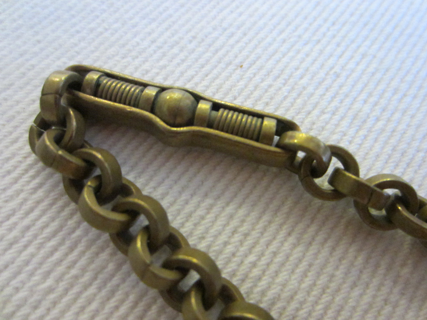 Wagner Gottlieb Victorian Brass Watch Fob Fancy Motif Link Swivel Loop Clasp